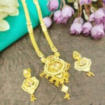 JJN 20029-1 Necklace Set- One Gram Gold Long Jewellery Set | Gold Rani Haar Set | Jecy Jewels