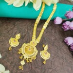 JJN 20029 Necklace Set- One Gram Gold Plated Long Jewellery Set | South Indian Jewellery | Jecy Jewels