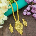 JJN 20036 Necklace Set- One Gram Gold Long Jewellery Set | Gold Rani Haar Set | Jecy Jewels