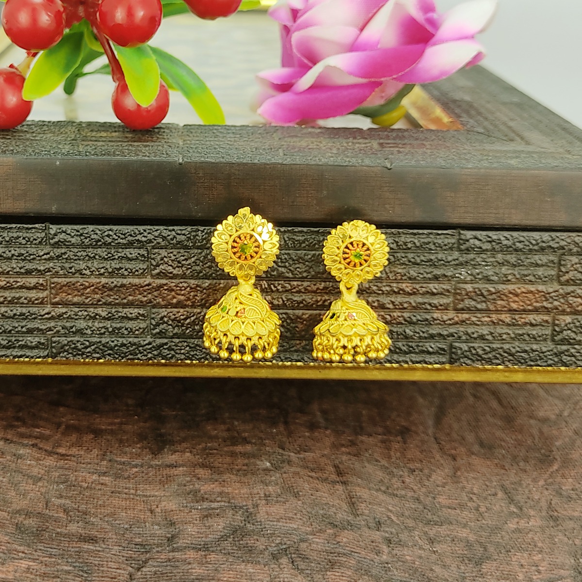 JJE 7648-1 Earrings- One Gram Gold Plated Earrings For Women | Jecy Jewels