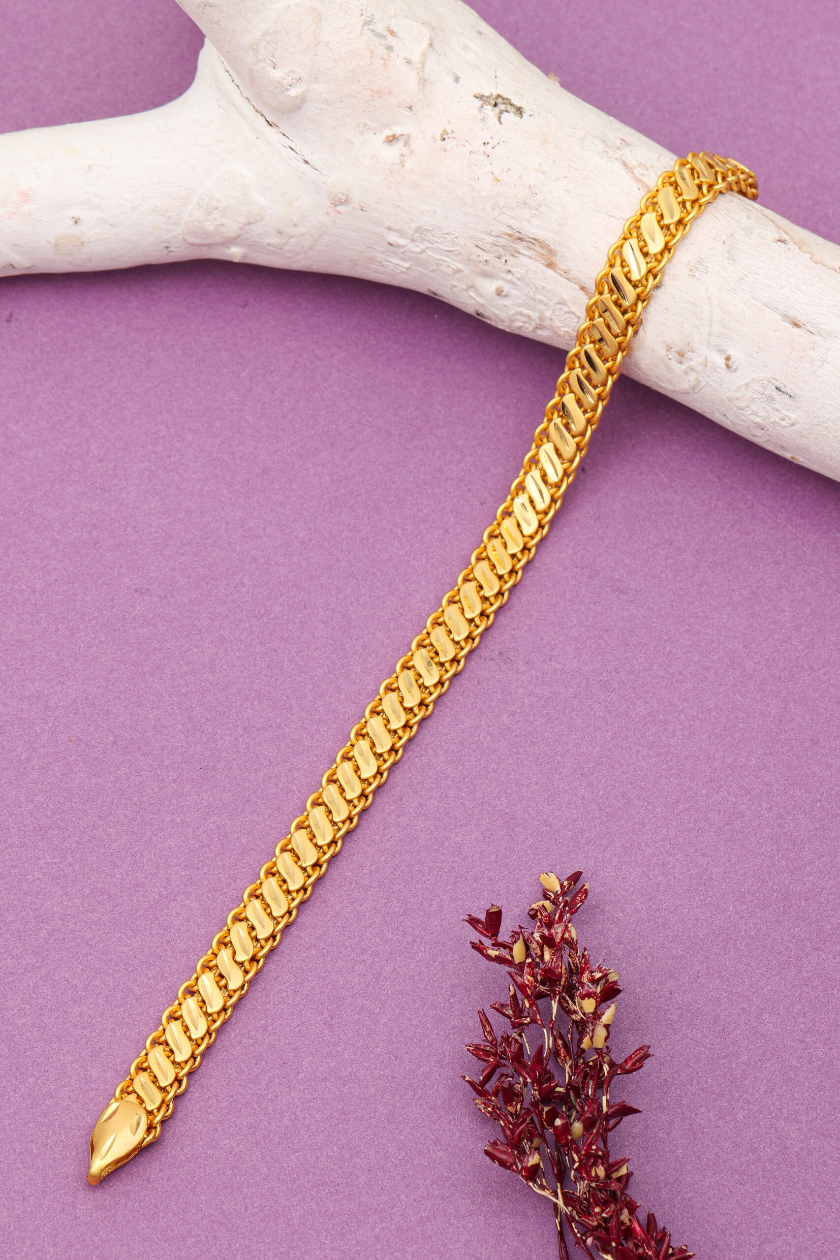 JJMB 78067 Men's Braclets- One Gram Gold Plated Men's Bracelets | Jecy Jewels