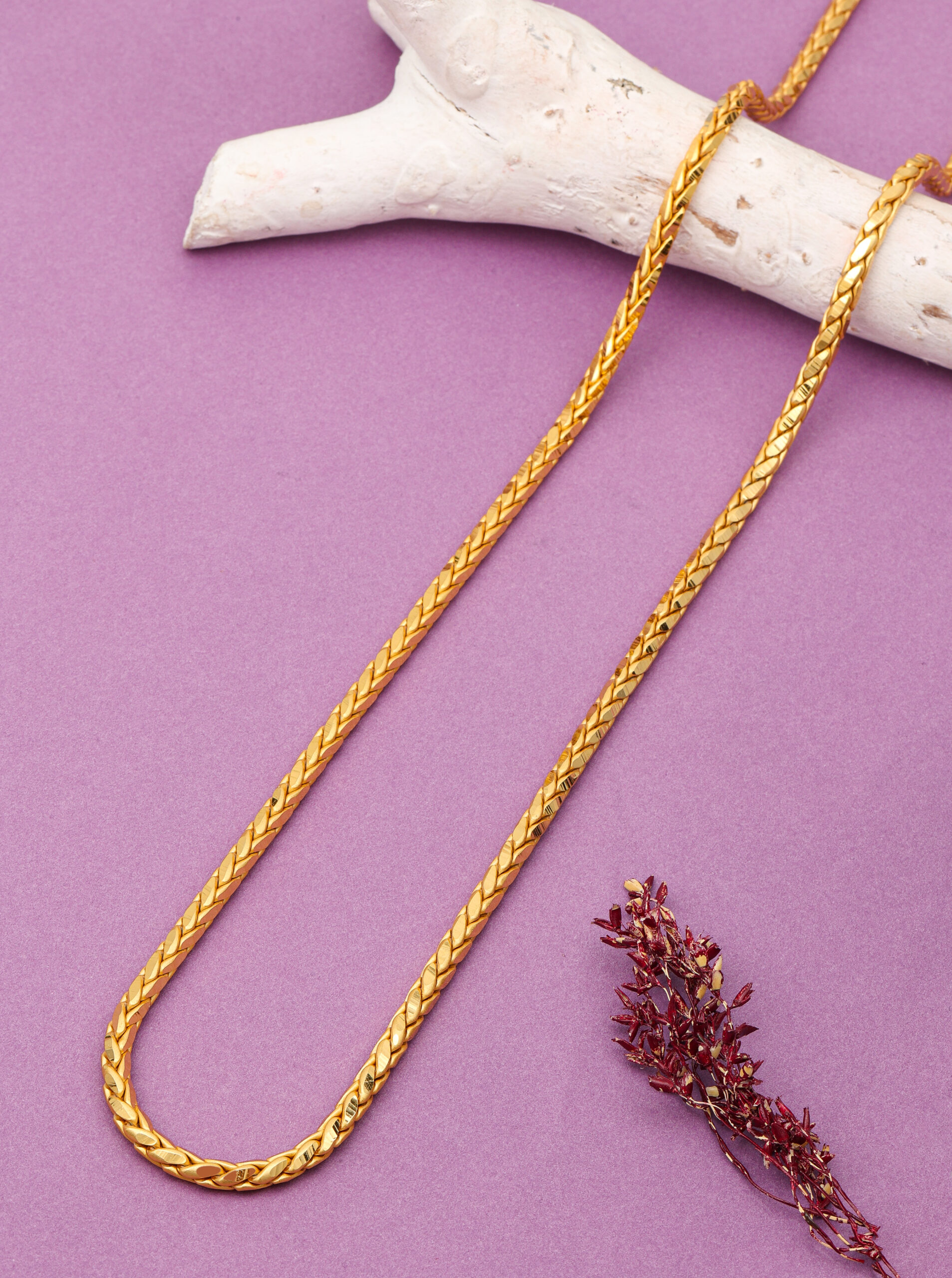 JJMC 9811 Men's Chain- One Gram Gold Plated Men's Chain | 20 Inches | Jecy Jewels