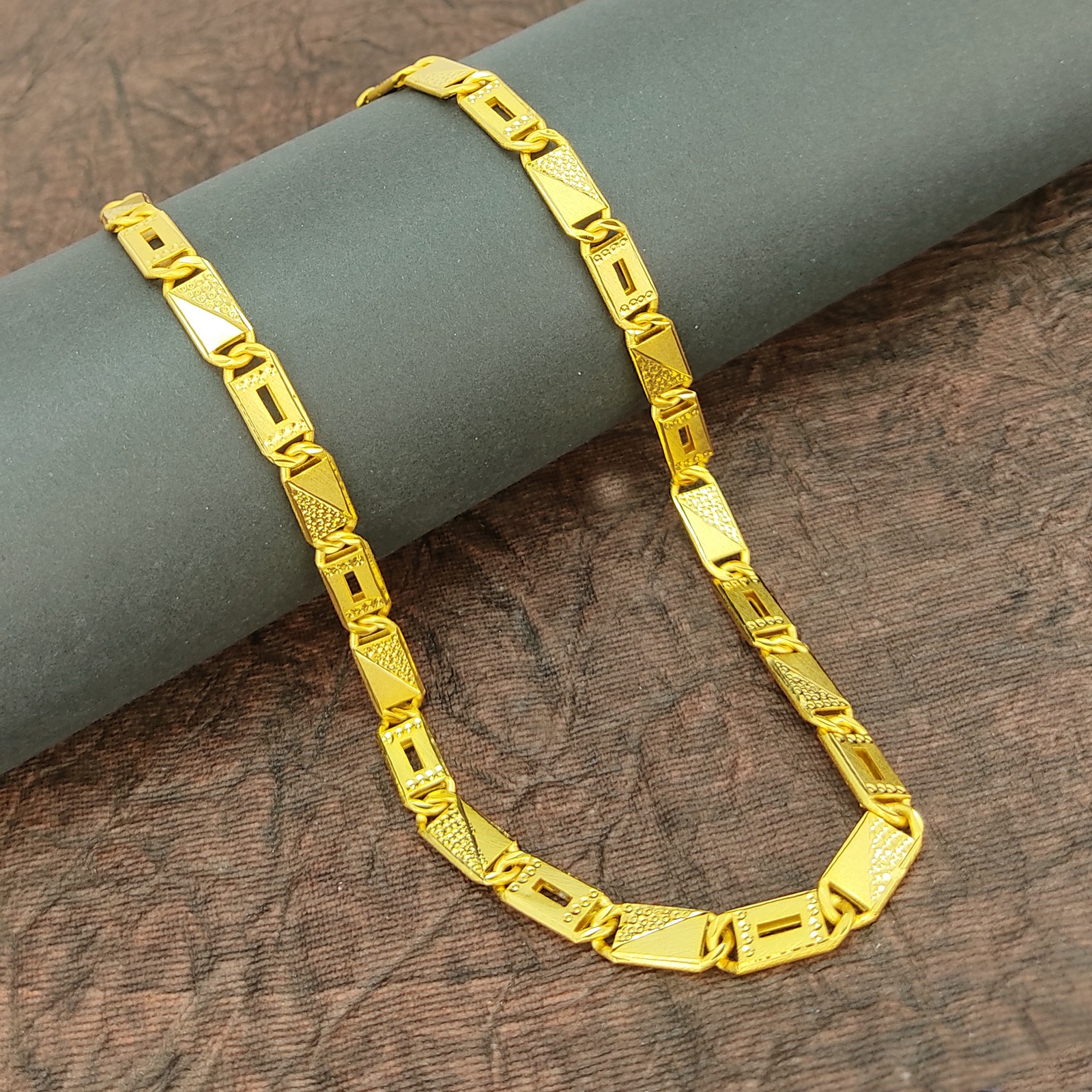JJMC 9885 Men's Chain- One Gram Gold Plated Men's Chain | 20 Inches | Jecy Jewels