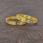 JJB 14266-W Bangles- Micro Gold Plated Austrian Diamond Bangles For Women | Jecy Jewels