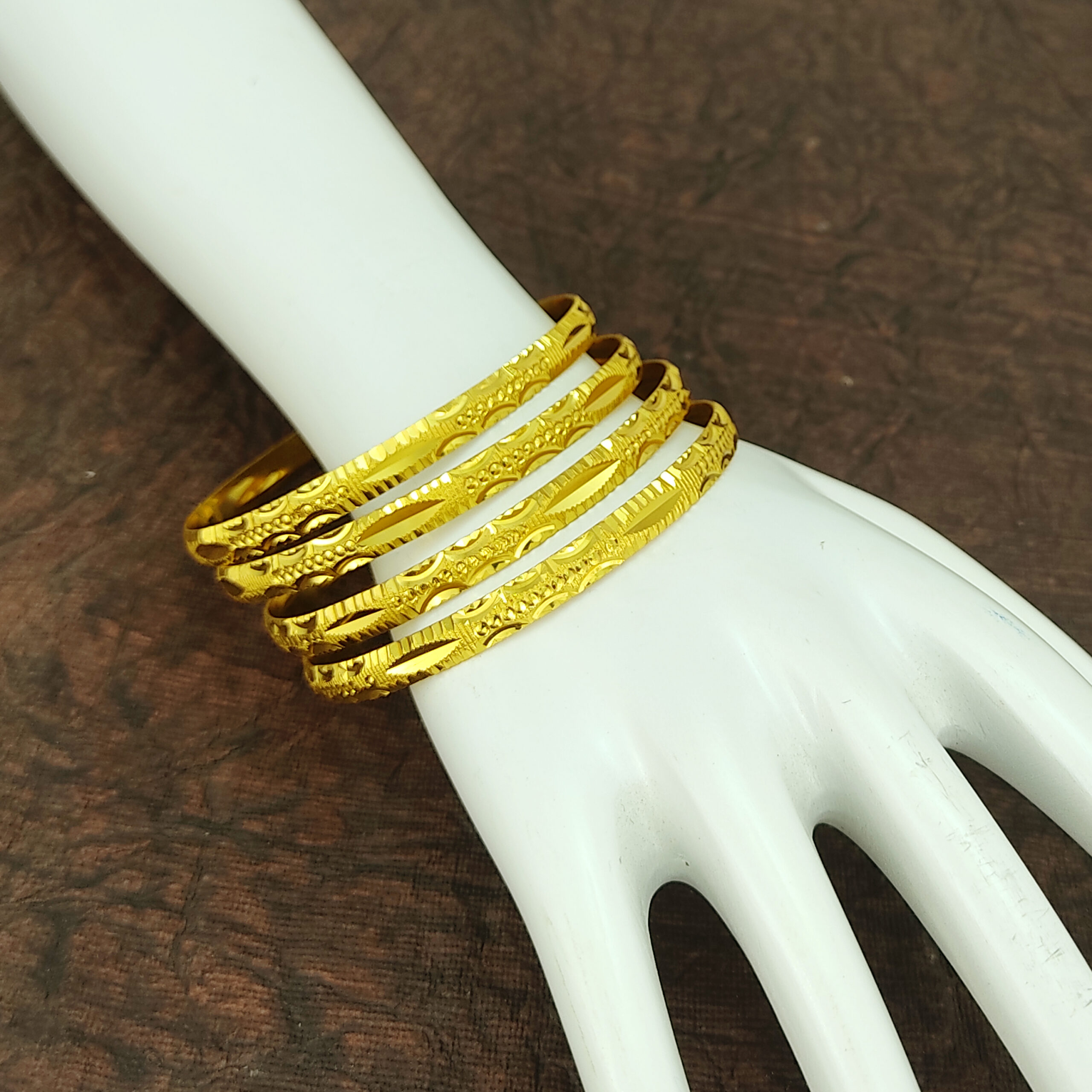 JJB 504 Bangles- One Gram Gold Plated Bangles | Jecy Jewels