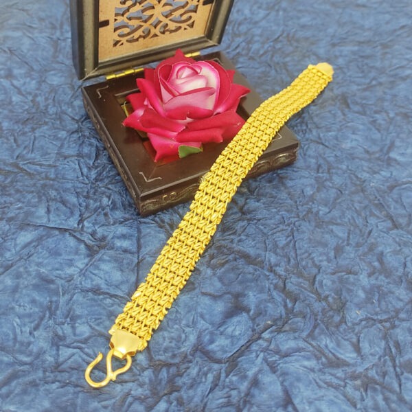 JJMB 78009 Men's Braclets- One Gram Gold Plated Men's Bracelets | Jecy Jewels - Image 4