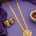 Necklace Set- One Gram Gold Long Jewellery Set | Gold Rani Haar Set