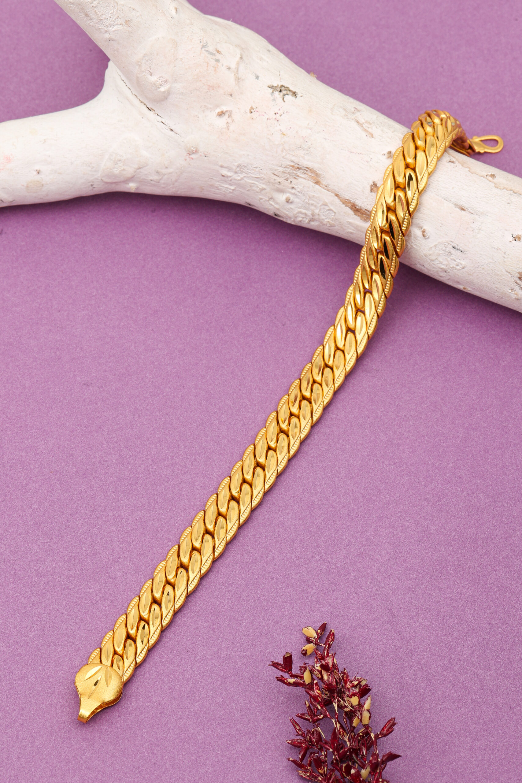 JJMB 8324 Men's Braclets- One Gram Gold Plated Men's Bracelets | Jecy Jewels