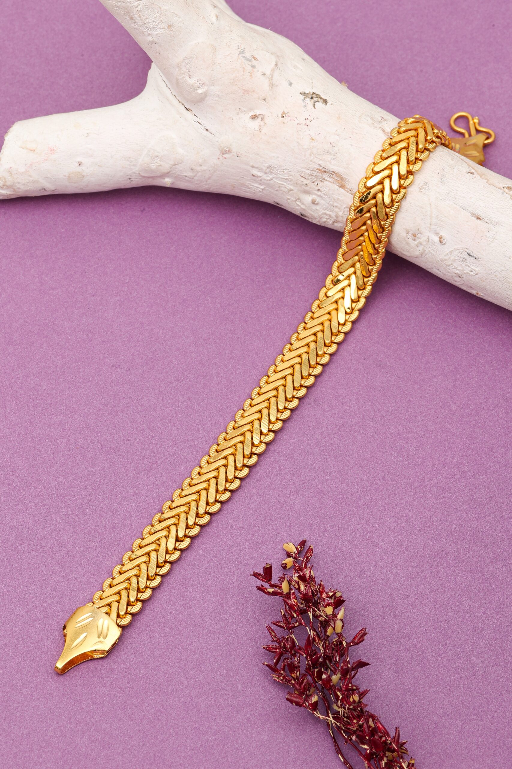JJMB 8336 Men's Braclets- One Gram Gold Plated Men's Bracelets | Jecy Jewels