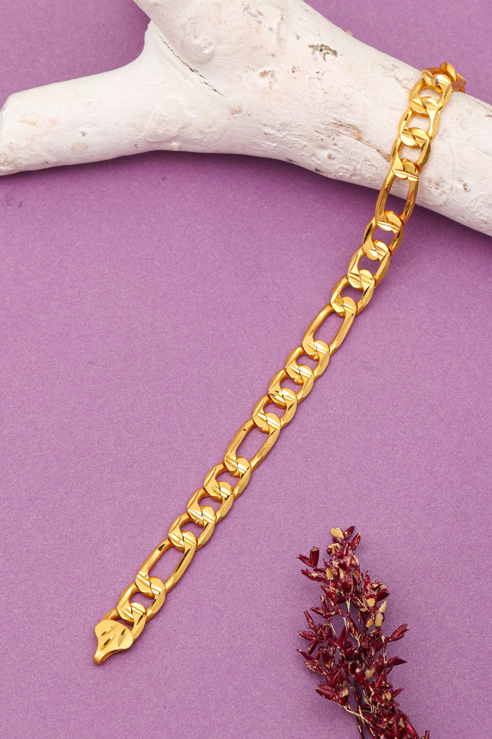 JJMB 8380 Men's Braclets- One Gram Gold Plated Men's Bracelets | Jecy Jewels