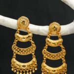 JJE 7485-1 Earrings- One Gram Gold Plated 3 Layer Earrings For Women | Jecy Jewels