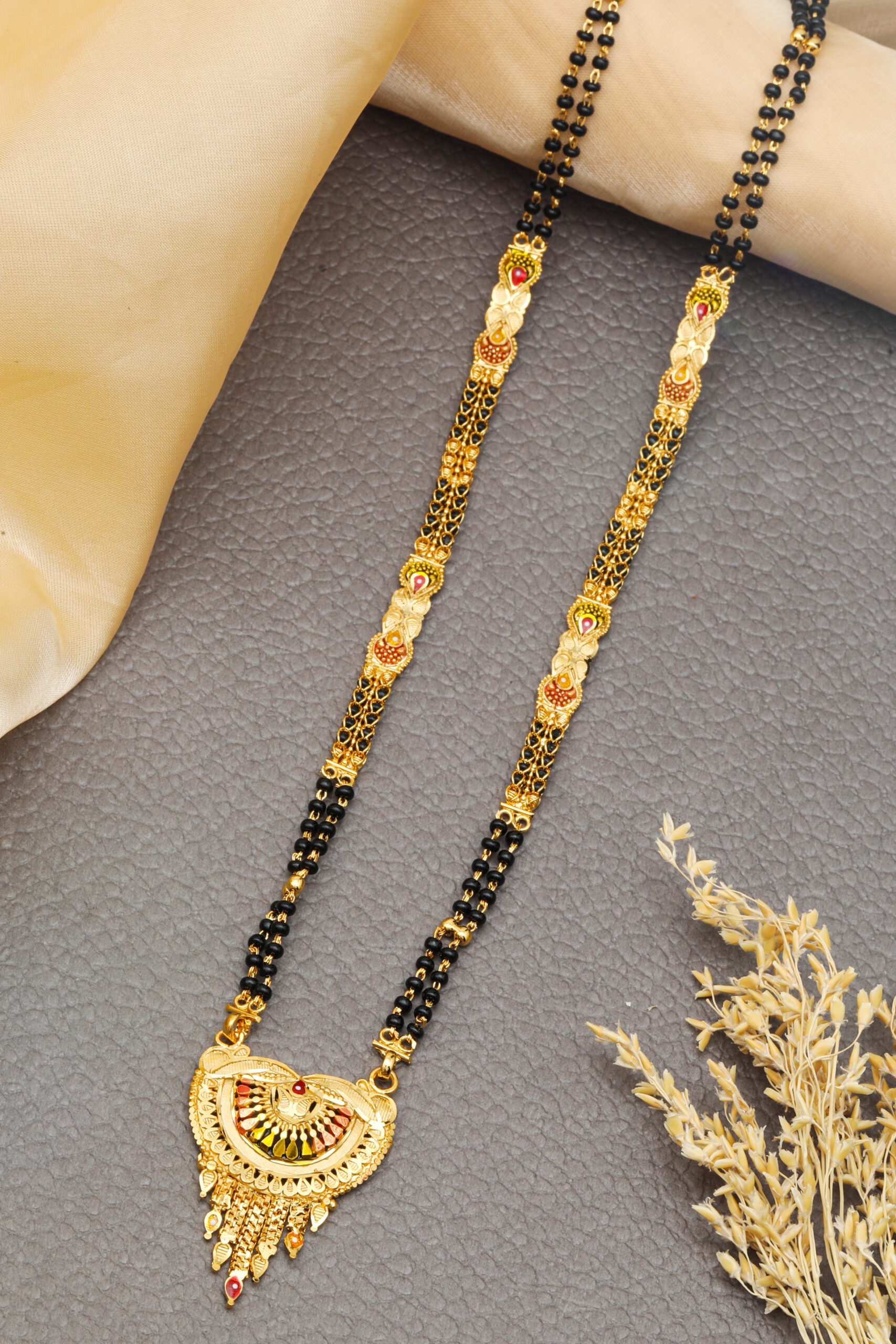 Traditional Mangalsutra One Gram Gold 18 Inches Short jewelry