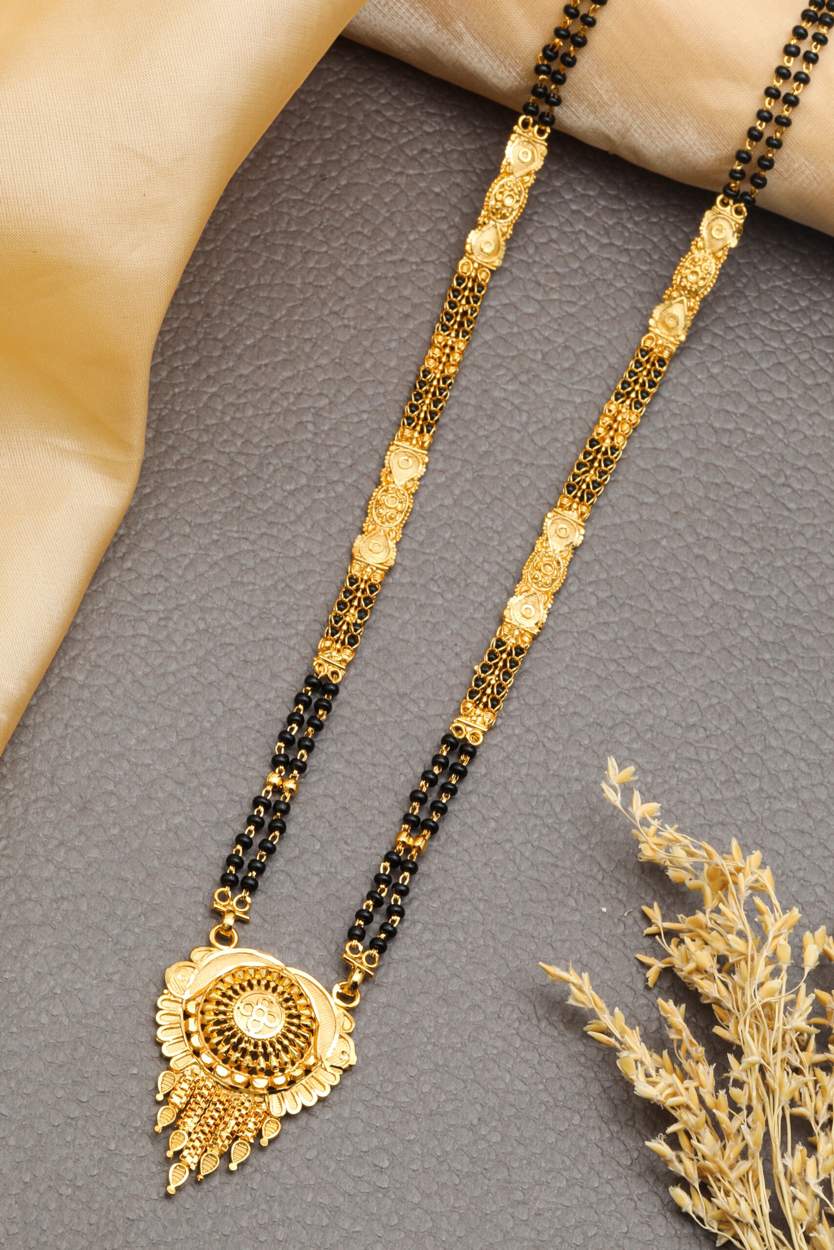 Traditional Mangalsutra One Gram Gold 18 Inches Short jewelry