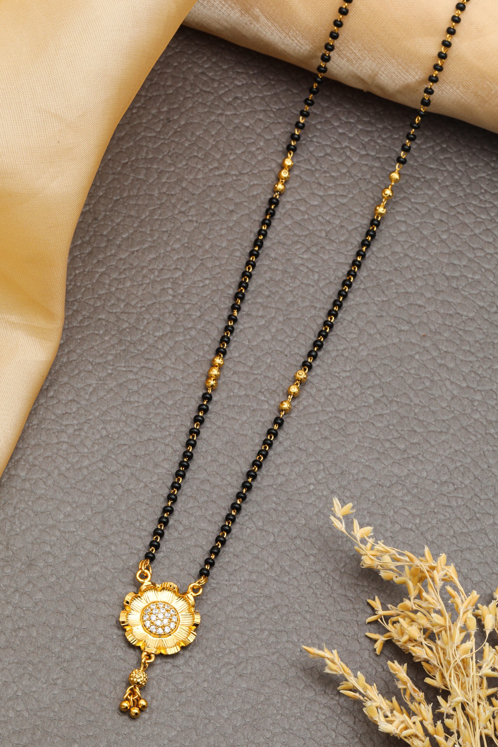 Traditional Mangalsutra One Gram Gold 18 Inches Short jewelry