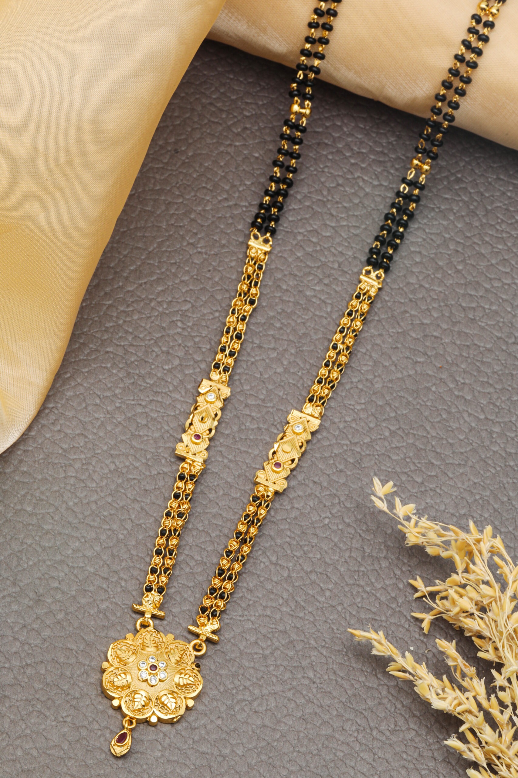 Traditional Mangalsutra One Gram Gold 18 Inches Short jewelry