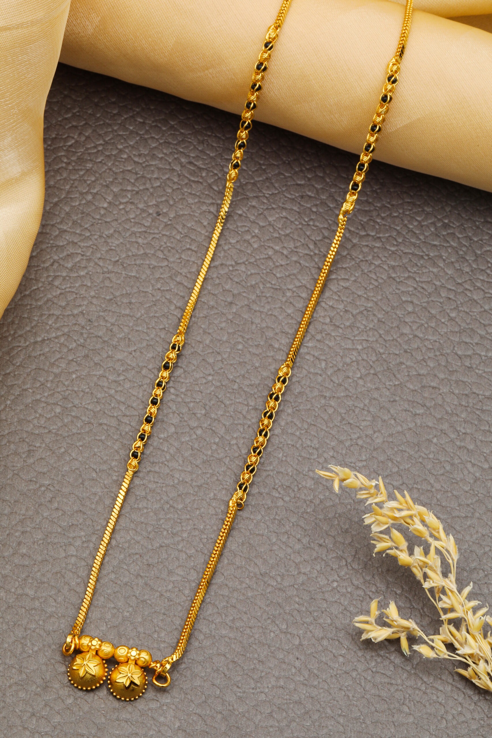 Traditional Mangalsutra One Gram Gold 18 Inches Short jewelry