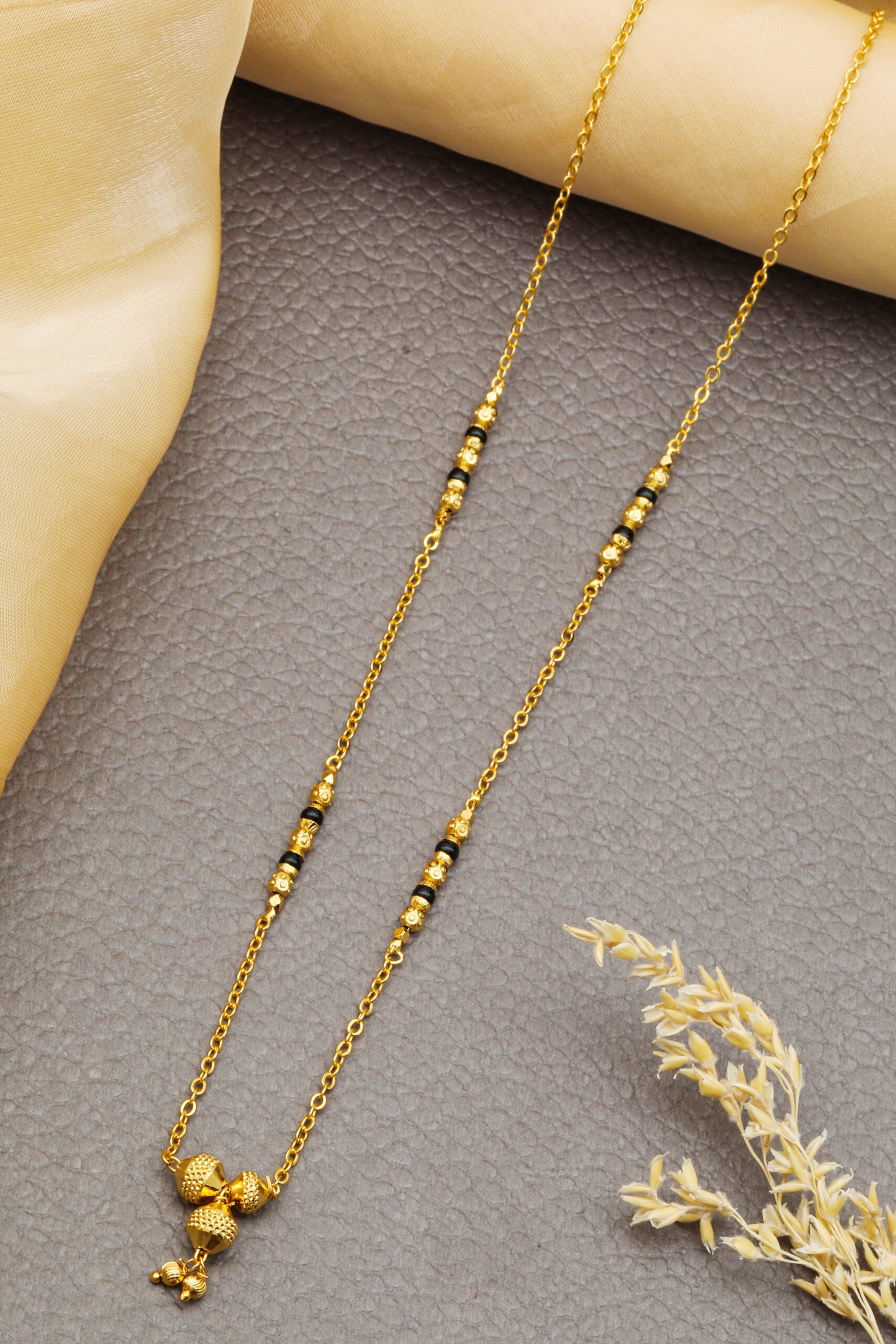 Traditional Mangalsutra One Gram Gold 18 Inches Short jewelry
