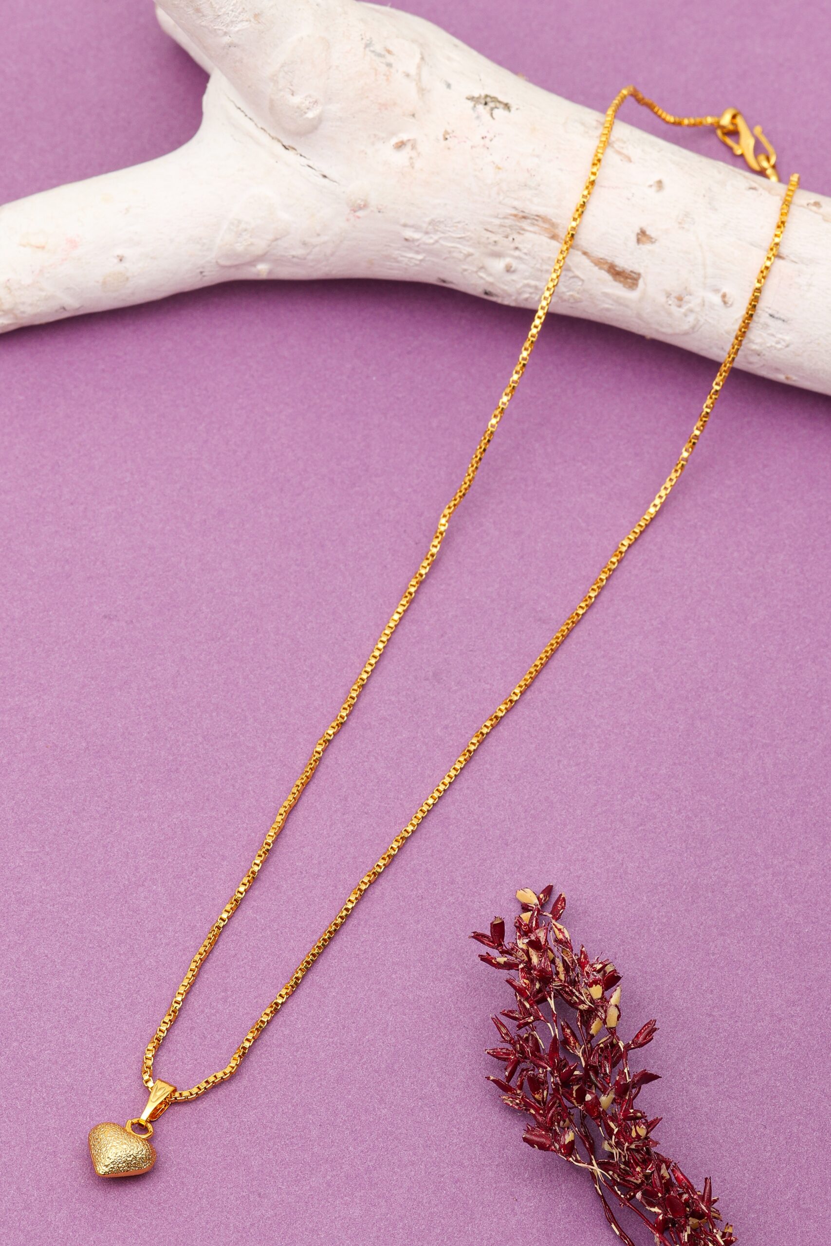 One Gram Gold Chain Pendant for Women and Girls 9609-1