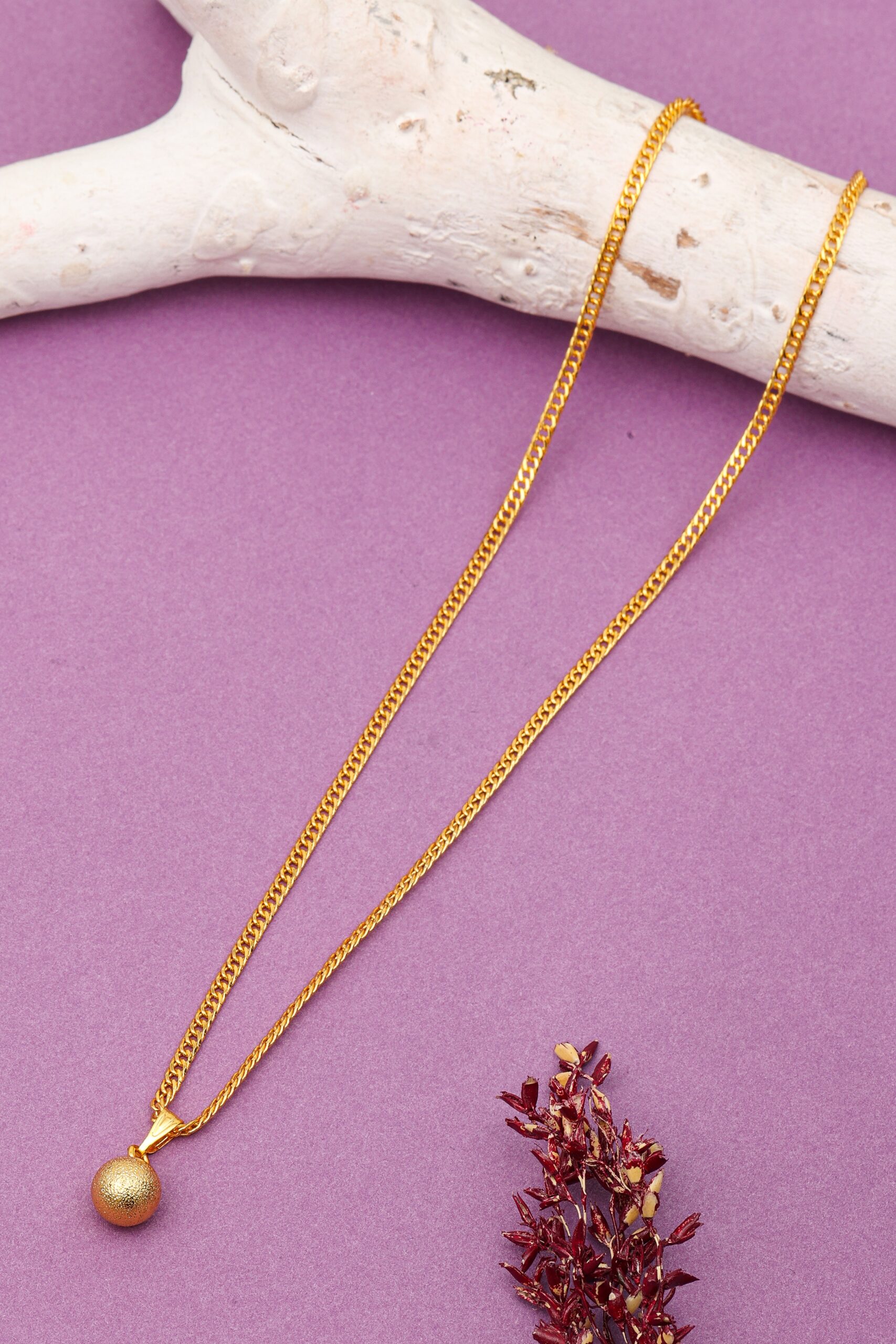 One Gram Gold Chain Pendant for Women and Girls